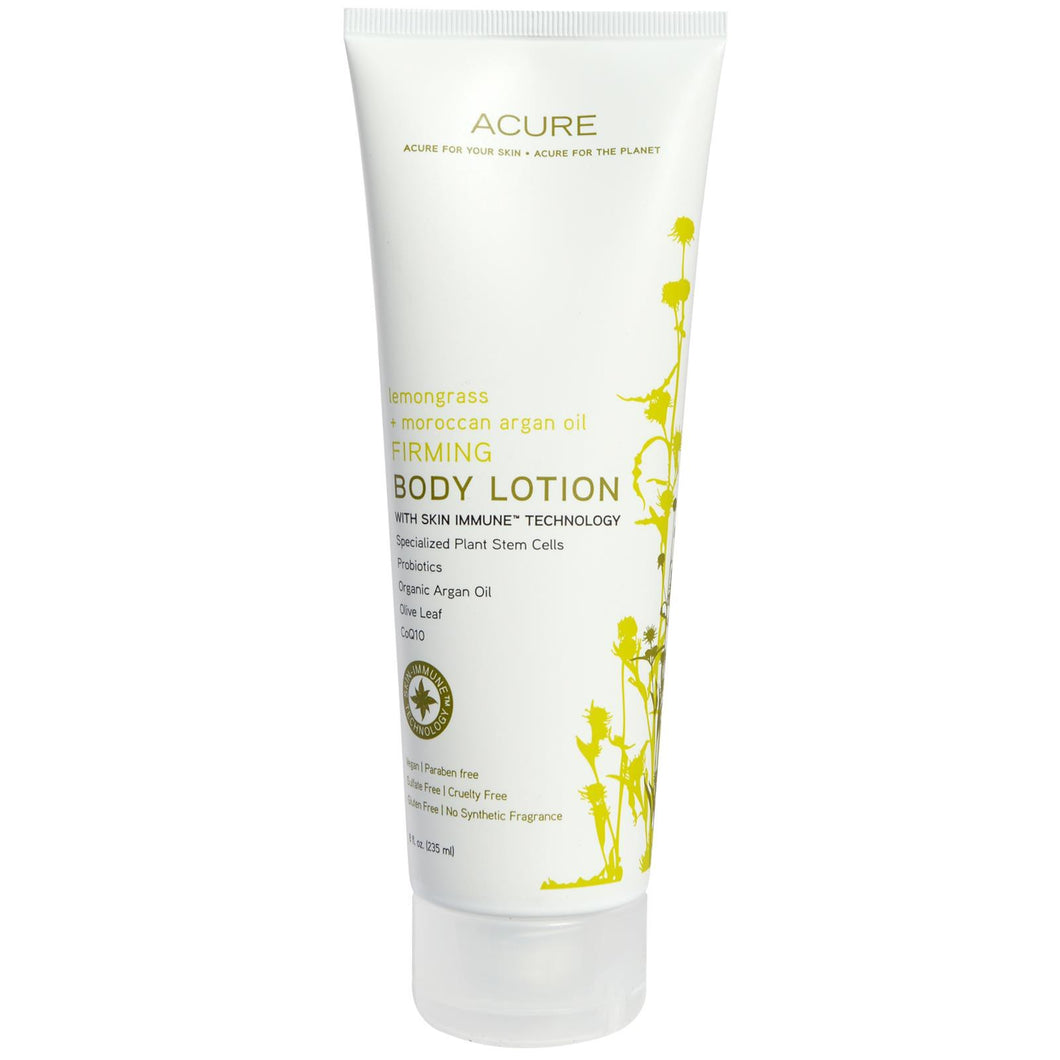 Acure Organics, Firming Body Lotion, Lemongrass + Moroccan Argan Oil, 235 ml, 8 fl oz