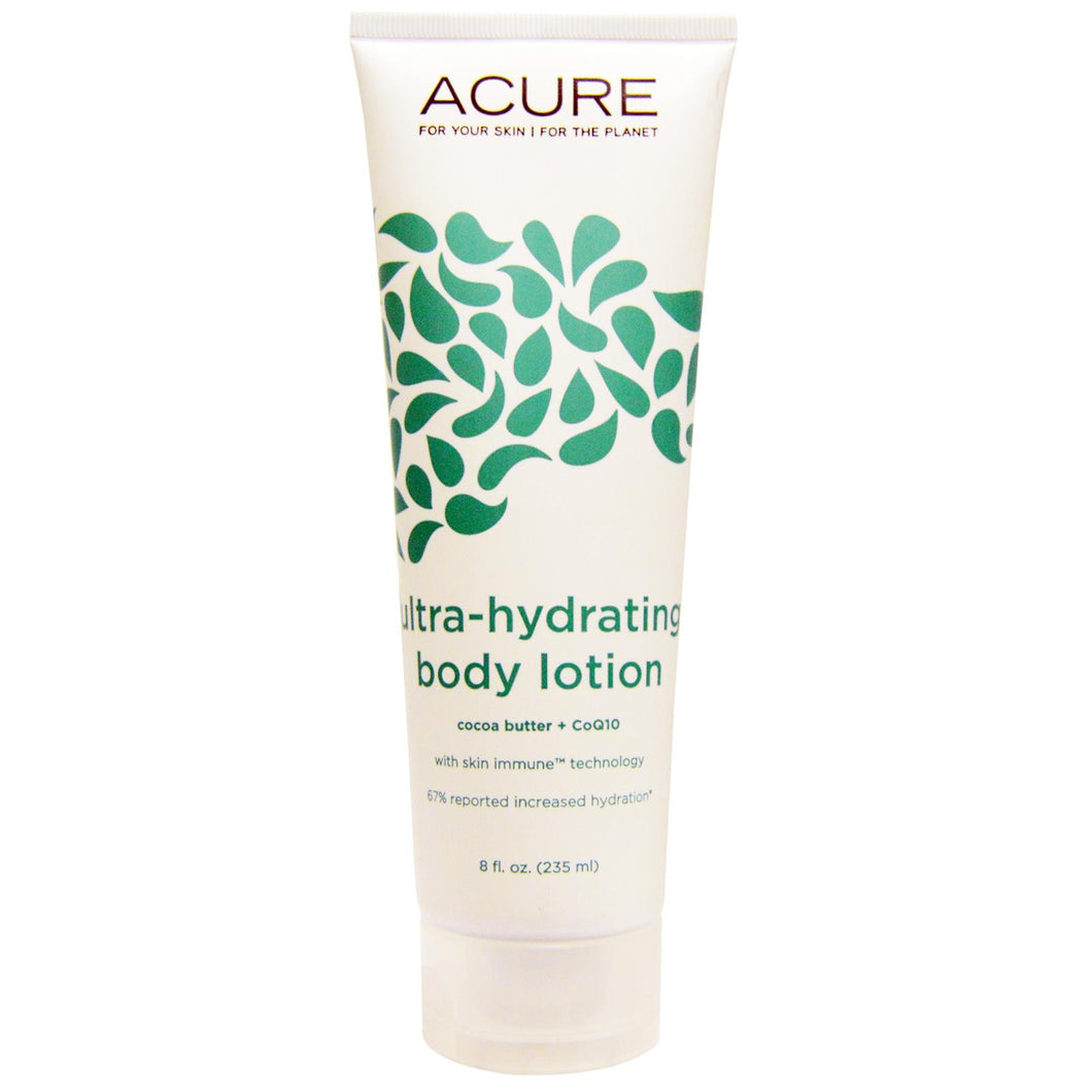 Acure Organics, Ultra-Hydrating Body Lotion, Cocoa Butter + CoQ10, 235 ml