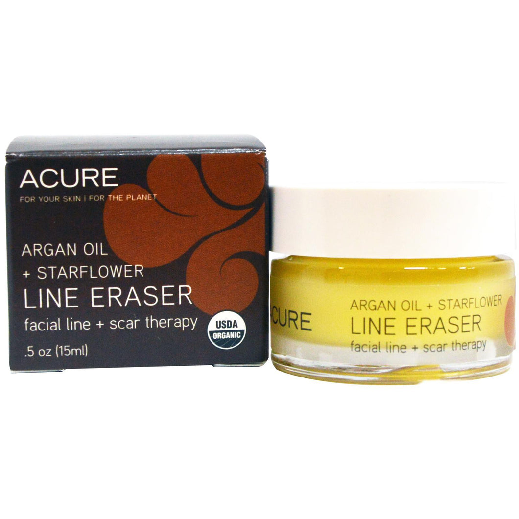 Acure Organics, Line Eraser, Facial Line + Scar Therapy, Argan Oil + Star Flower, 15 ml
