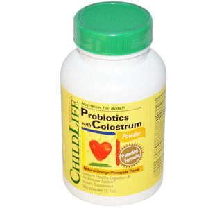 ChildLife Probiotics with Colostrum Powder Natural Orange Flavour 34.5 g 1.7 oz
