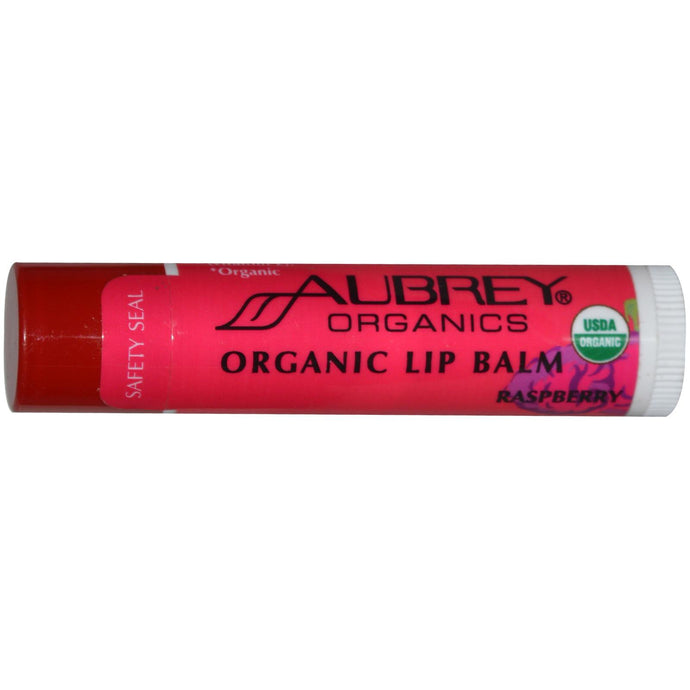 Aubrey Organics, Lip Balm, Organic, Raspberry, 4.25 g