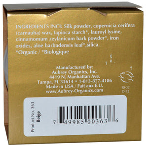 Aubrey Organics, Silken Earth, Translucent Base, Beige, 21 g
