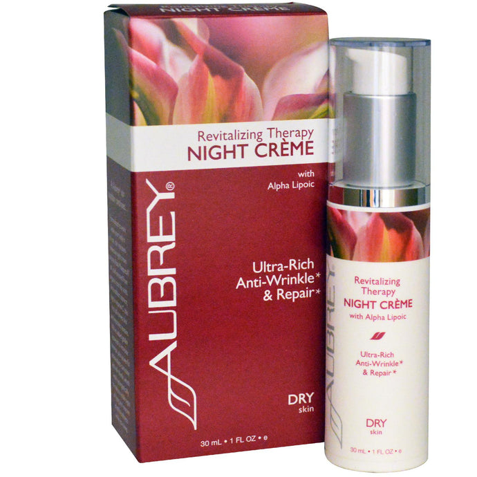 Aubrey Organics, Revitalising Therapy Night Cream, Dry Skin, 30 ml