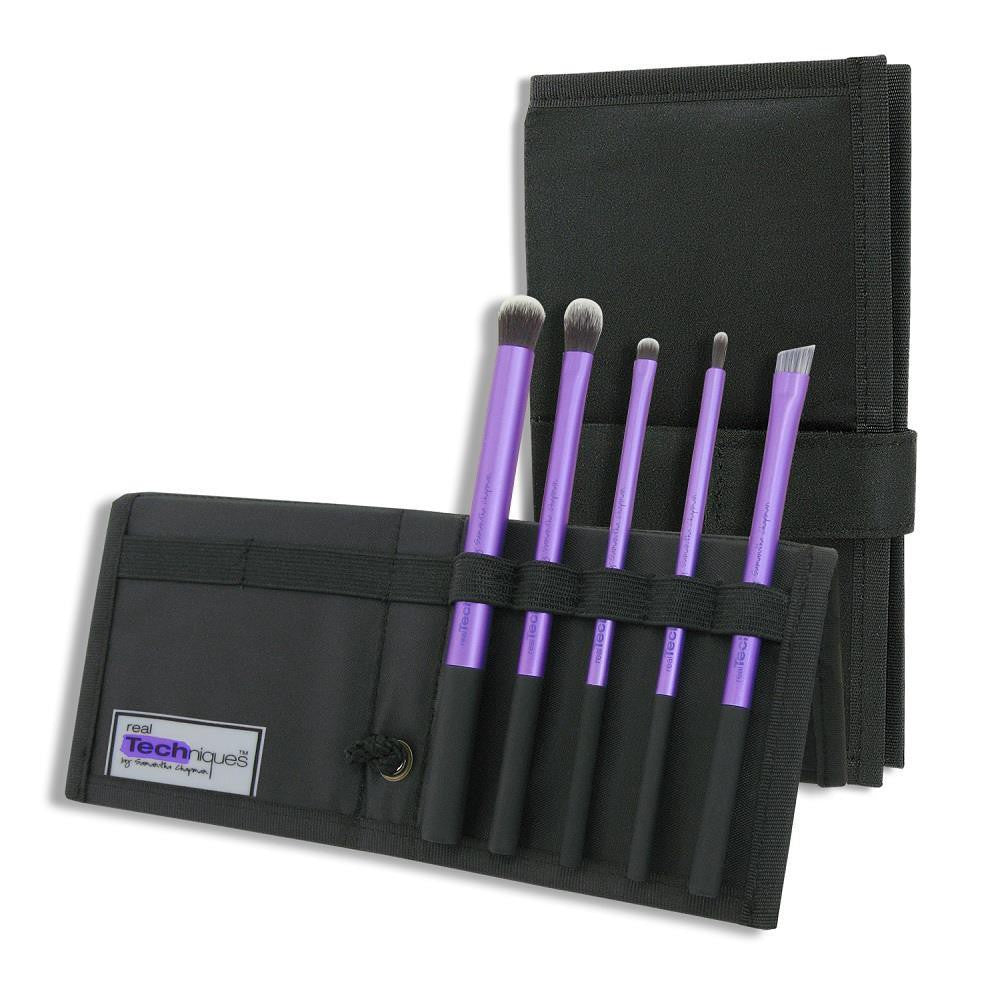 Real Techniques, by Samantha Chapman, Your Eyes, Enhanced Starter Set, 5 Brushes Plus Case