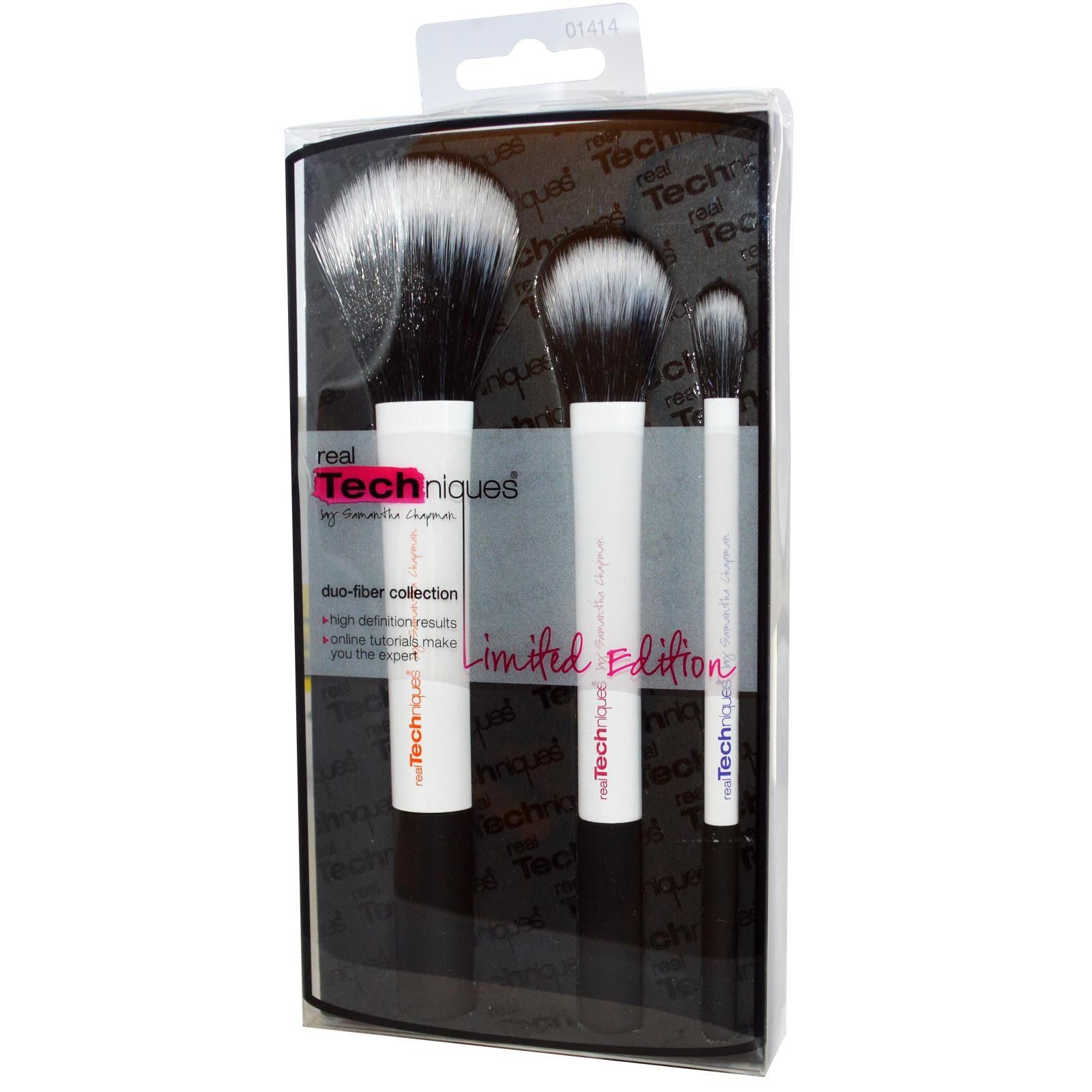 Real Techniques, by Samantha Chapman, Duo-Fibre Collection, Limited Edition, 3 Brushes