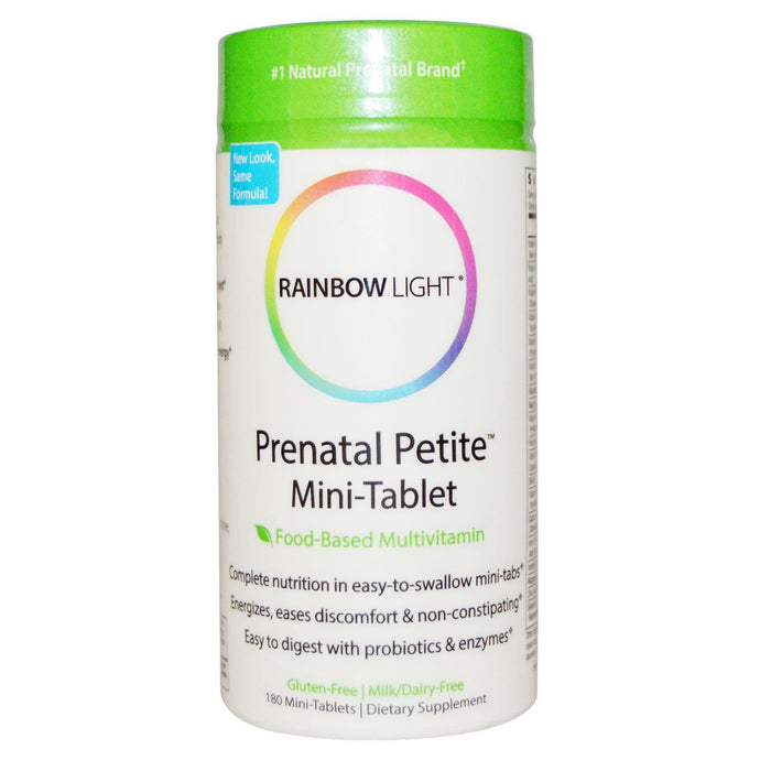 Rainbow Light, Prenatal Petite, Mini-Tablet, Foods Based Multivitamin, 180 Tablets