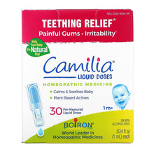 Load image into Gallery viewer, Boiron Camilia Teething Relief 30 Single Liquid Doses .034 fl oz Each