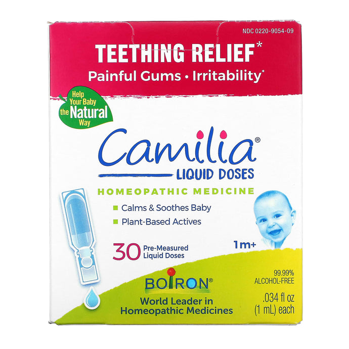 Boiron Camilia Teething Relief 30 Single Liquid Doses .034 fl oz Each