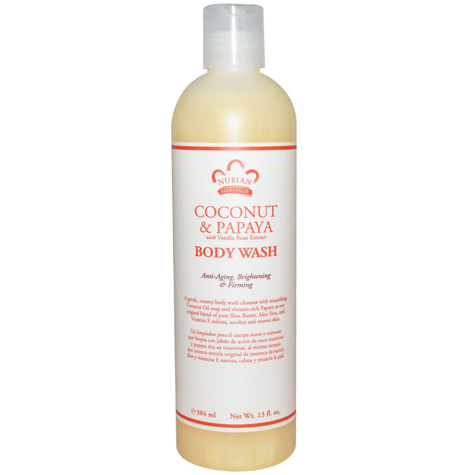 Nubian Heritage, Body Wash, Coconut & Papaya, 384 ml