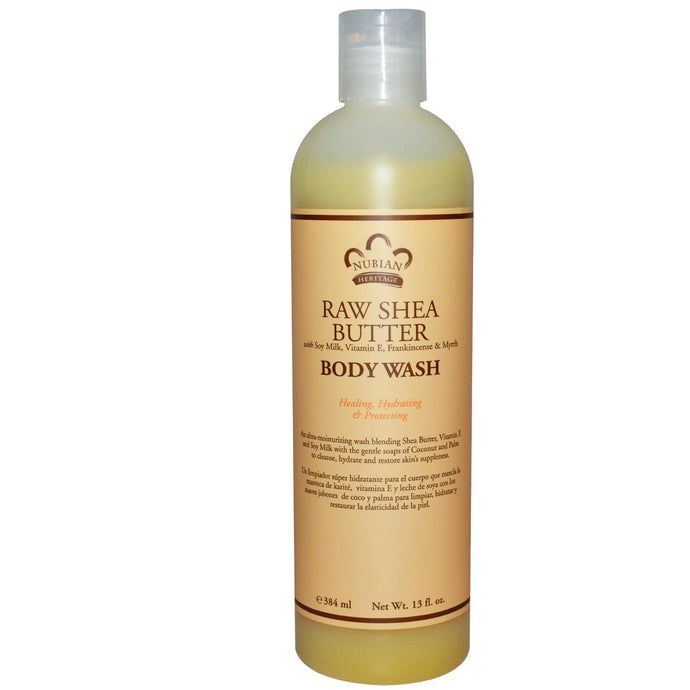 Nubian Heritage, Body Wash, Raw Shea Butter, 384 ml