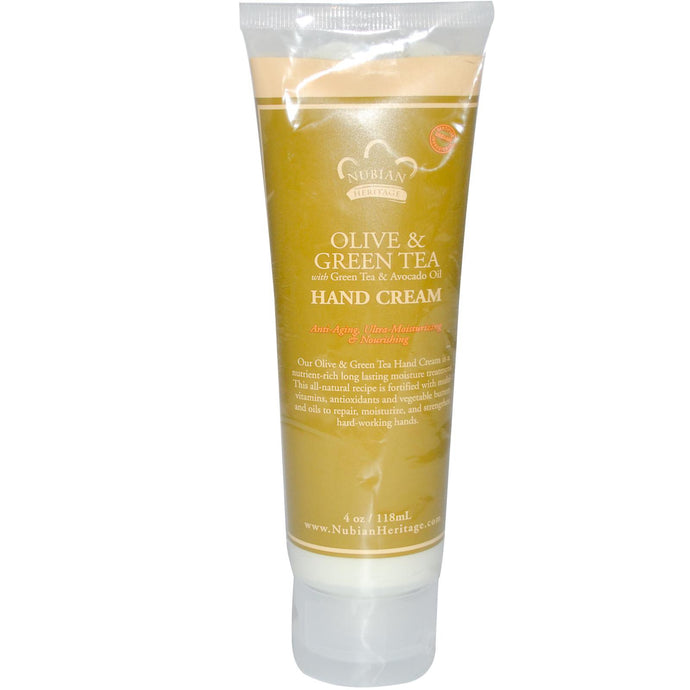 Nubian Heritage, Hand Cream, Olive & Green Tea, 118 ml