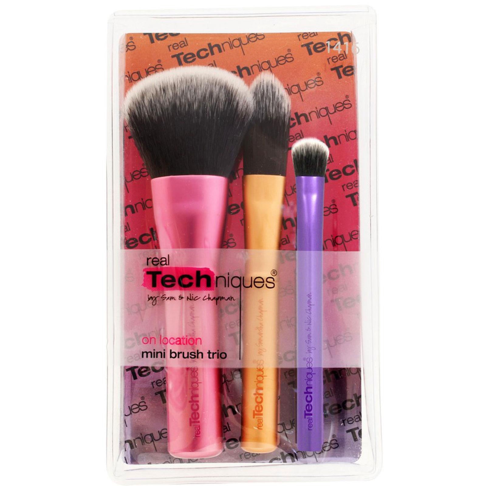 Real Techniques, by Samantha Chapman, On Location, Mini Brush Trio, 3 Piece Set