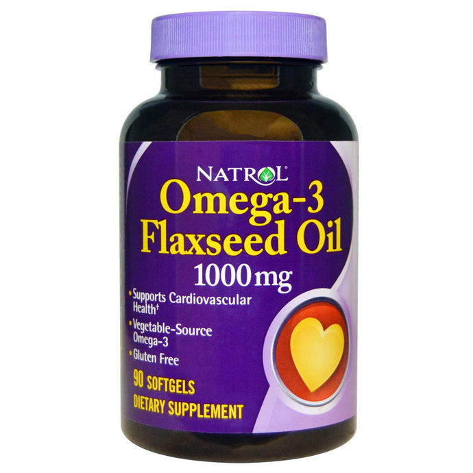 Natrol, Omega-3 Faxseed Oil, 1000 mg, 90 Softgels