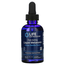 Load image into Gallery viewer, Life Extension Fast-Acting Liquid Melatonin Citrus-Vanilla Flavor 2 fl oz (59ml)