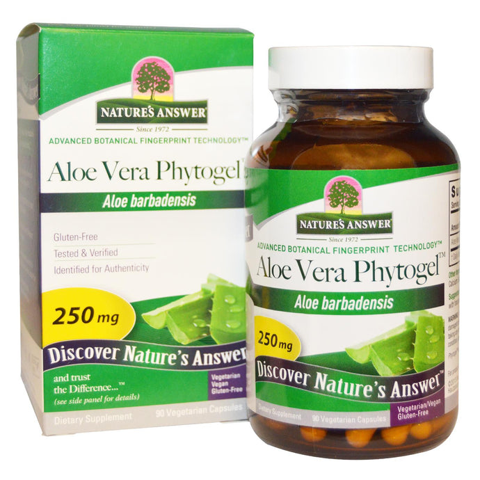 Nature's Answer Aloe Vera Phytogel 250mg 90 Veggie Capsules