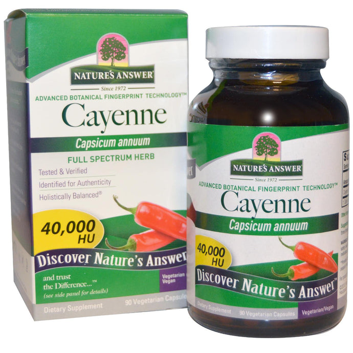 Nature's Answer Cayenne Capsicum Annuum 90 Veggie Capsules