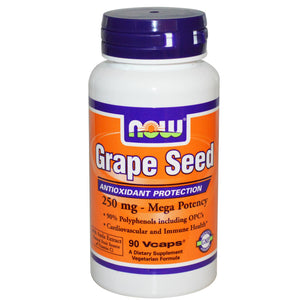 Now Foods Grape Seed Mega Potency 250mg 60 Vcaps