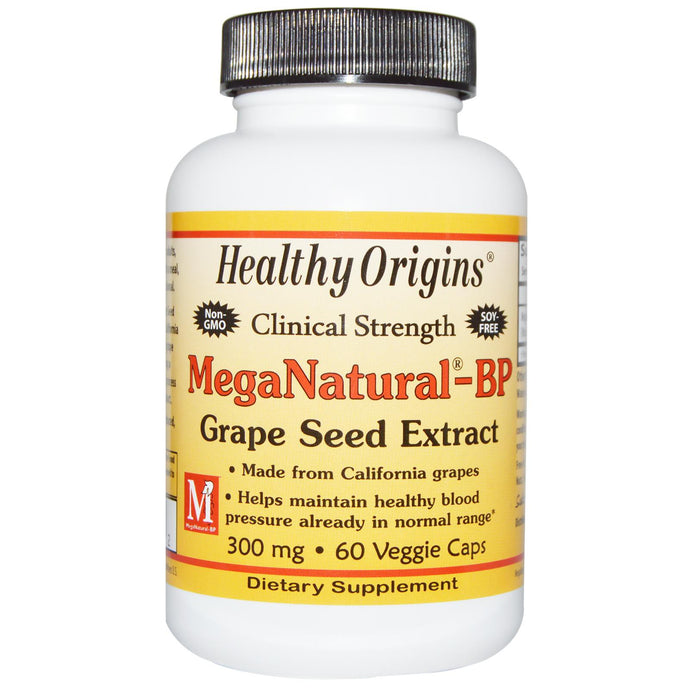 Healthy Origins MegaNatural BP Grape Seed Extract 300mg 60 Vcaps