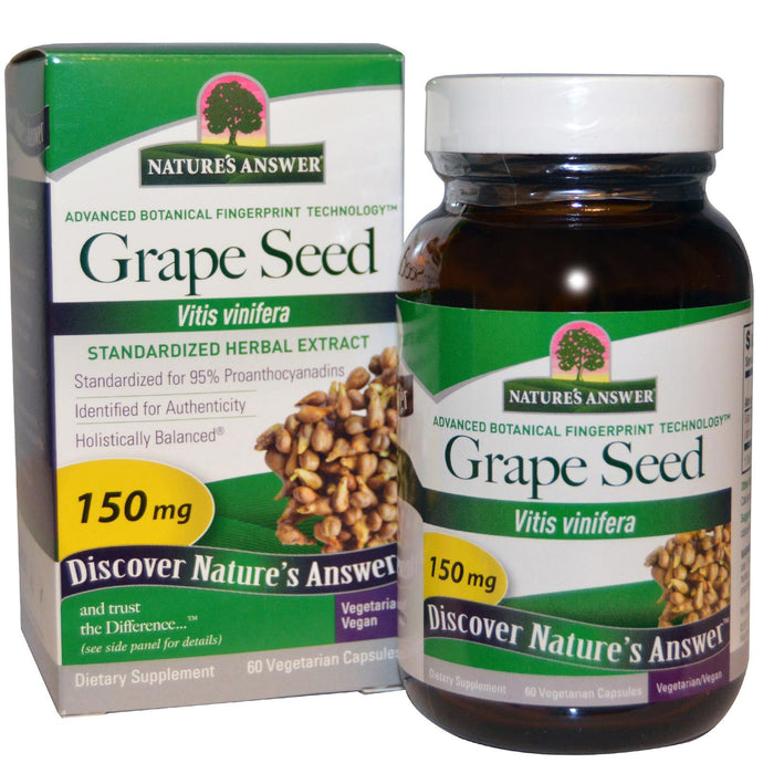 Nature's Answer Grape Seed Standardised Herbal Extract 150mg 60 Capsules