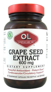 Olympian Labs Inc Grape Seed Extract 600mg 60 Veggie Capsules