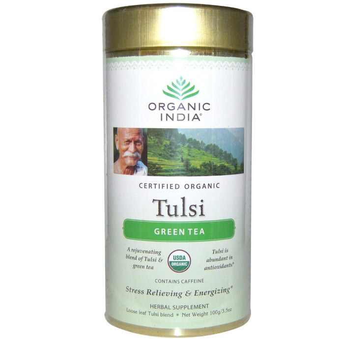 Organic India Loose Leaf Tulsi Blend Tea Green Tea 100g