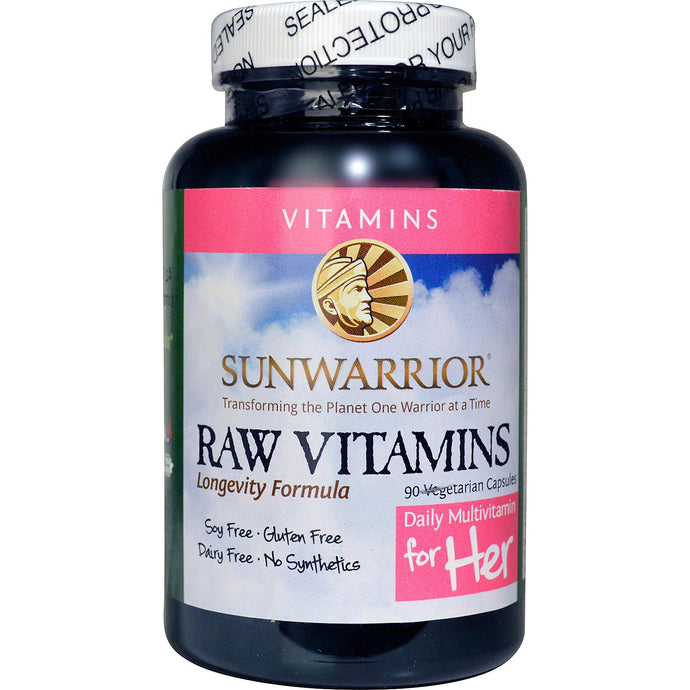 Sun Warrior Raw Vitamins Daily Multi for Her 90 Vcaps