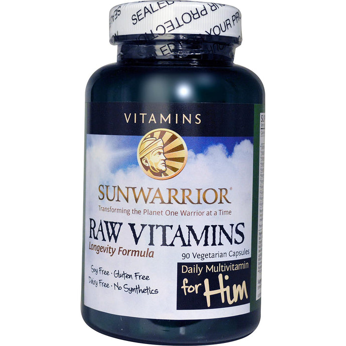 Sunwarrior Raw Vitamins Daily Multi For Him 90 Vcaps