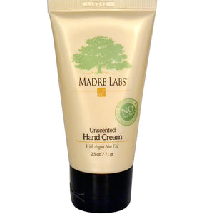 Madre Labs Hand Cream with Argan Nut Oil Unscented 71g 2.5 oz