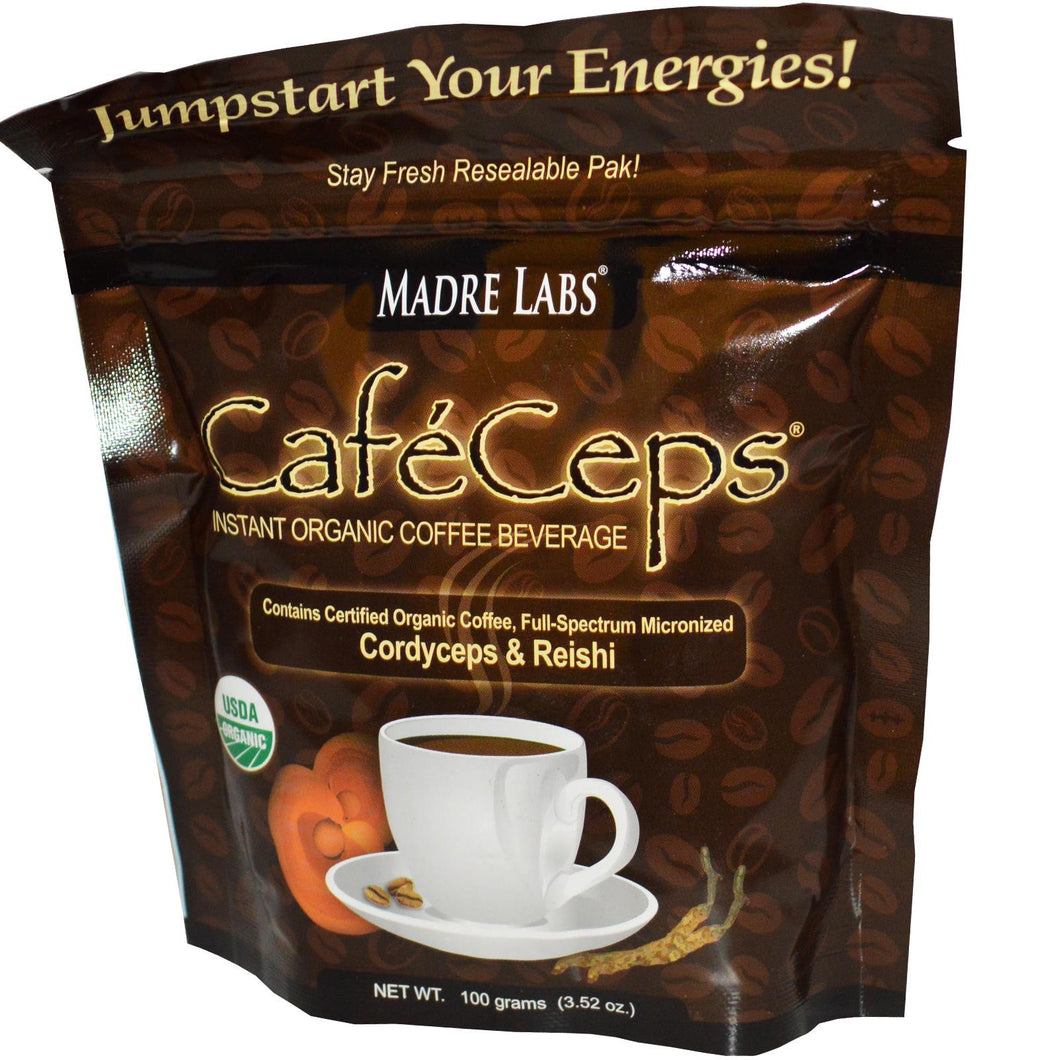 Madre Labs Cafe Ceps Instant Organic Coffee 100g