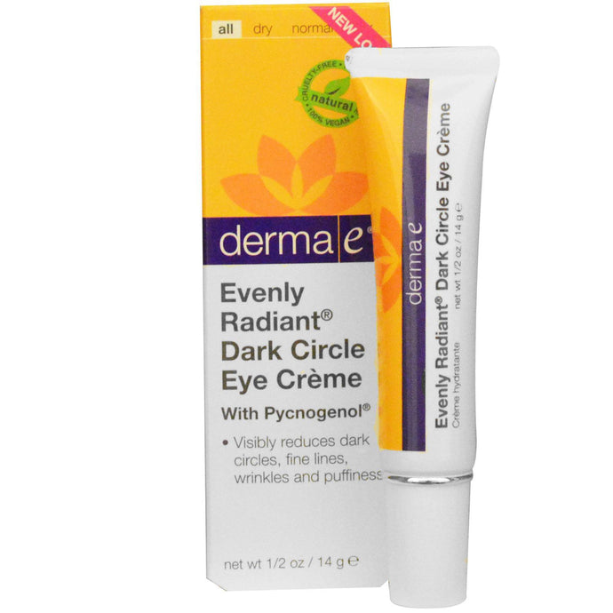 Derma E Evenly Radiant Dark Circle Eye Cream with Pycnogenol 14g