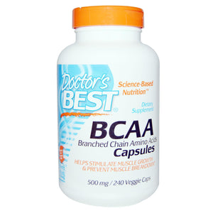 Doctor's Best BCAA Capsules 500mg 240 Veggie Capsules