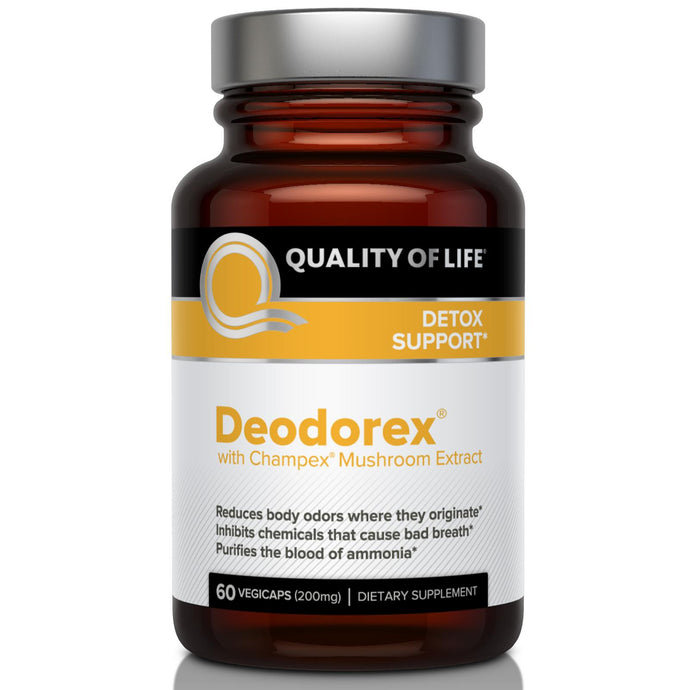Quality of Life Labs Deodorex With Champex Mushroom Extract 250mg 60 VegiCaps