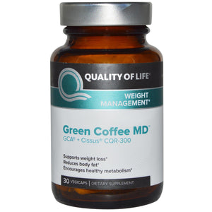 Quality of Life Labs Green Coffee MD GCA + Cissus CQR-300 30 Veggie Capsules