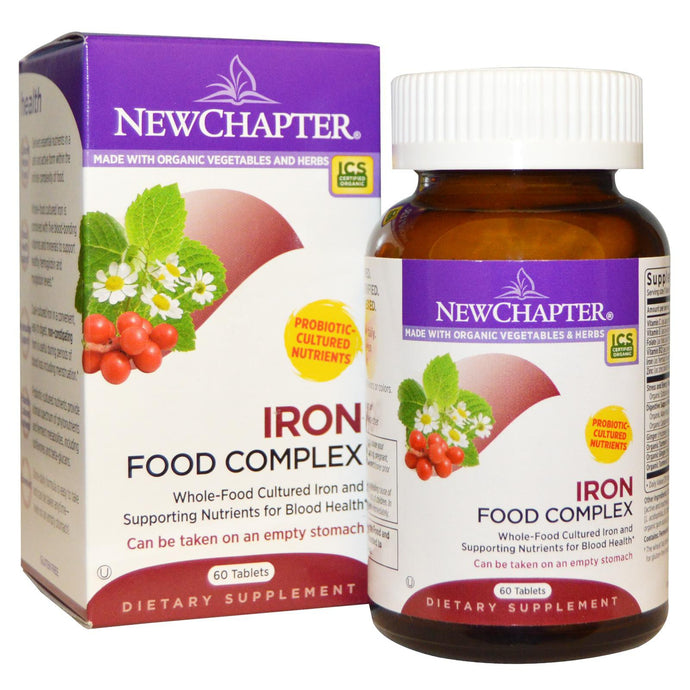 New Chapter Iron Food Complex 60 Tablets Dietary Supplement