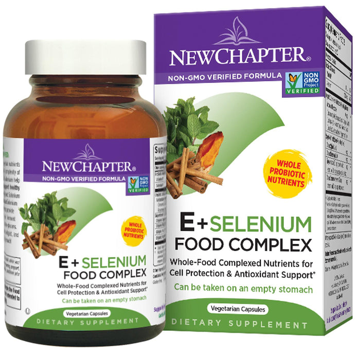 New Chapter E + Selenium Food Complex 60 Veggie Capsules