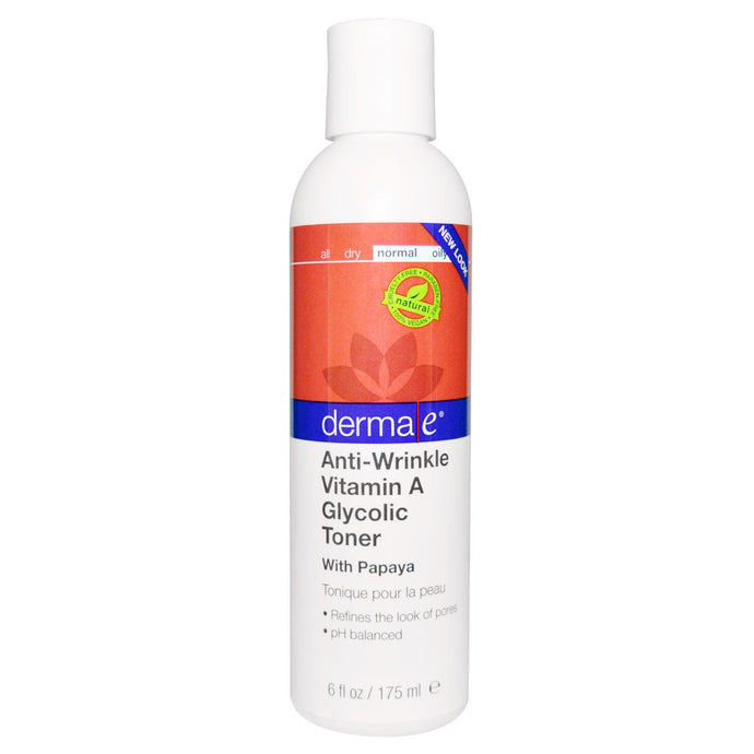 Derma E Anti-Wrinkle Vitamin A Glycolic Toner with Papaya 175ml