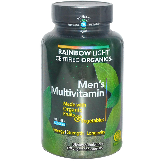 Rainbow Light Certified Organics Men's Multivitamin 120 Veggie Capsules