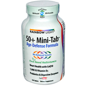 Rainbow Light 50 + Mini-Tabs Age Defence Formula 180 Tablets