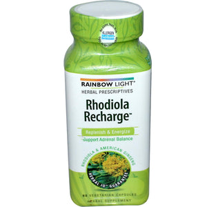 Rainbow Light Herbal Prescriptives Rhodiola Recharge Rhodiola & American Ginseng 60 Veggie Capsules