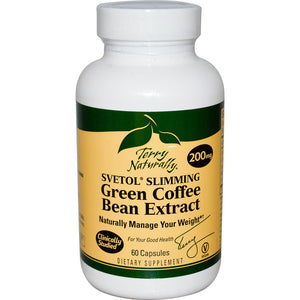 EuroPharma Terry Naturally Svetol Slimming Green Coffee Bean Extract 200mg 60 Capsules Short Dated AUG 2015