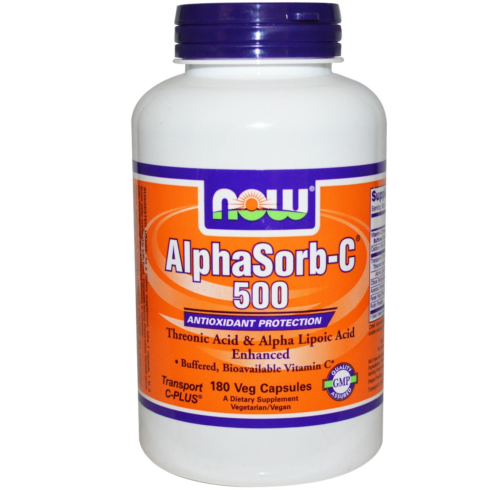 Now Foods Alpha Sorb-C 500 180 Veggie Capsules