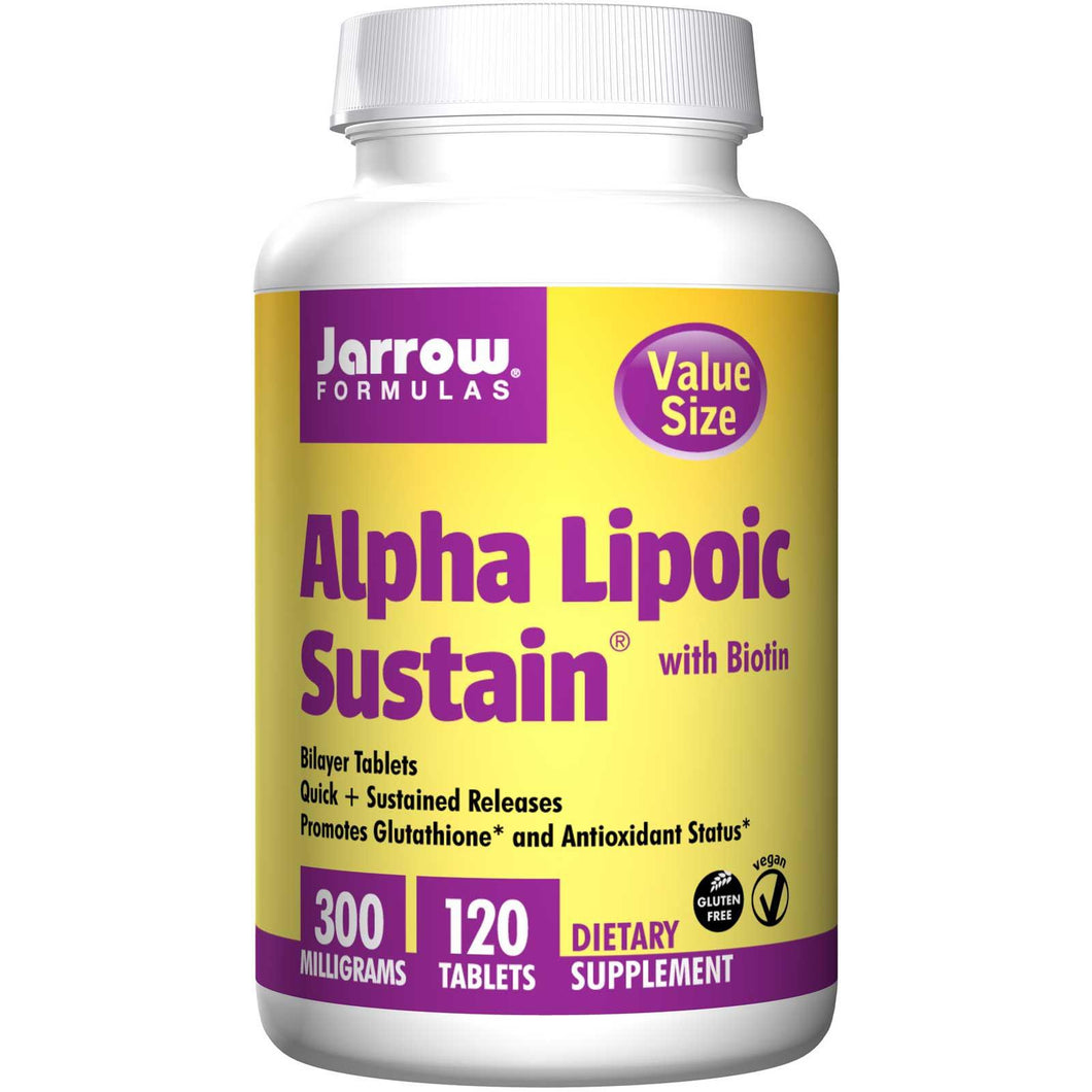 Jarrow Formulas Alpha Lipoic Sustain with Biotin 300mg 120 Tablets