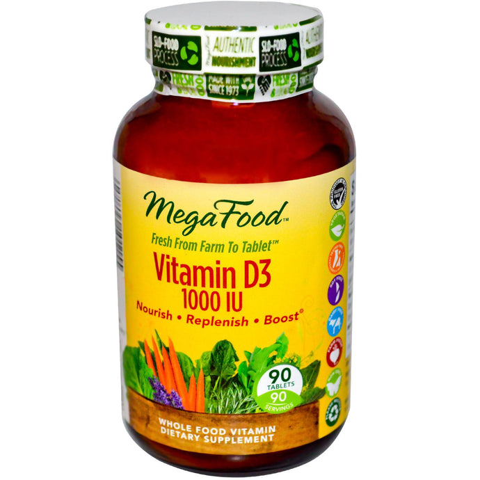MegaFood Vitamin D3 1000 IU 90 Tablets