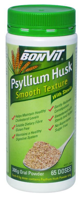 Bonvit Psyllium Husk Smmoth Texture with Stevia Sugar Free 300g