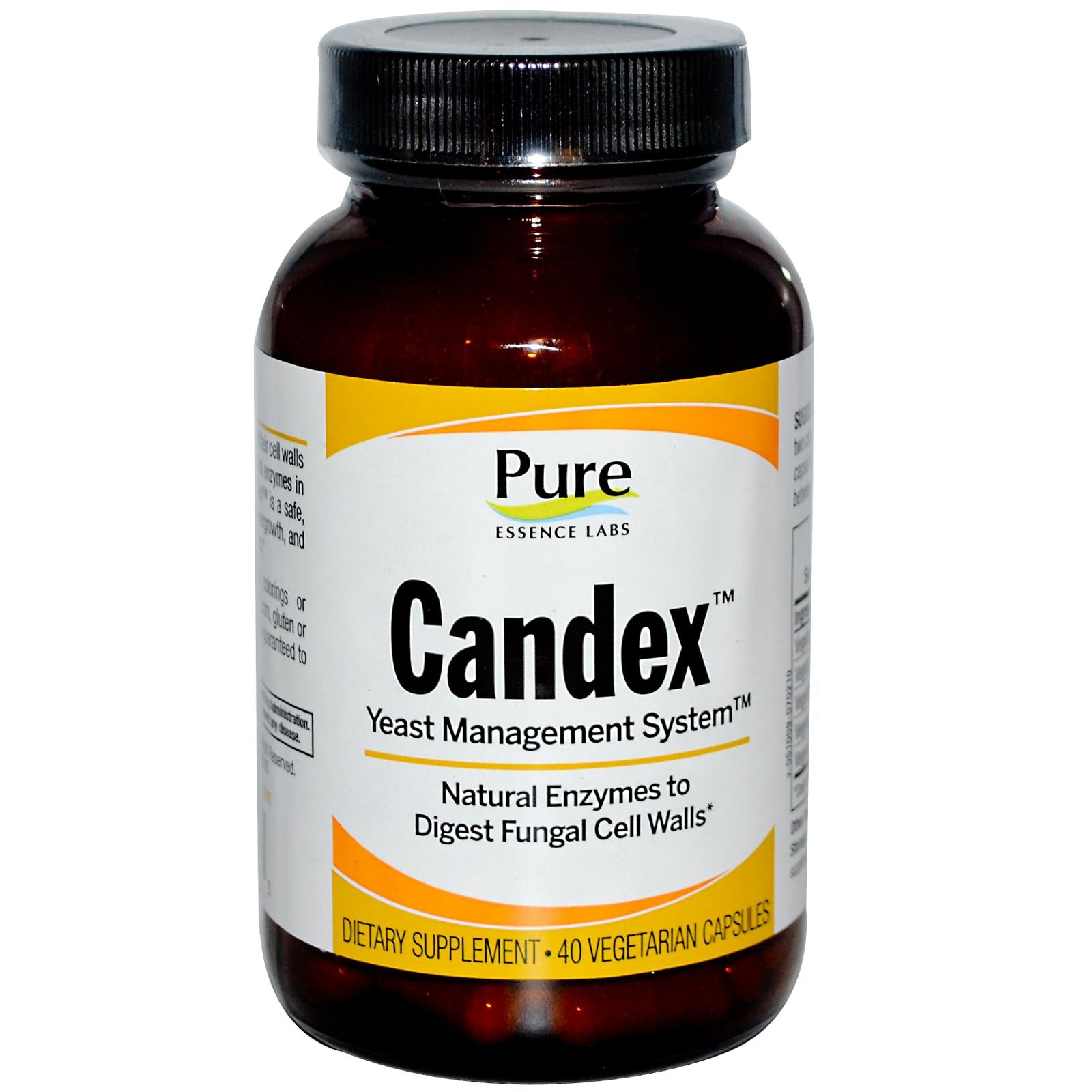 Pure Essence, Candex, Yeast Management System, 40 Veggie Caps