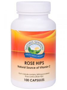 Nature's Sunshine Rose Hips 560mg 100 Capsules