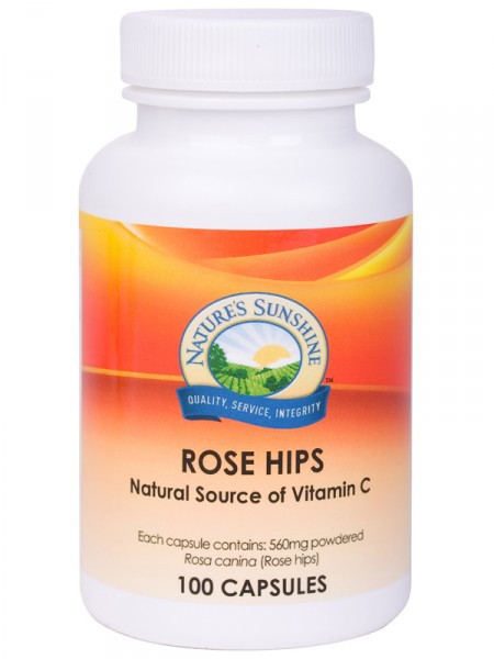 Nature's Sunshine Rose Hips 560mg 100 Capsules