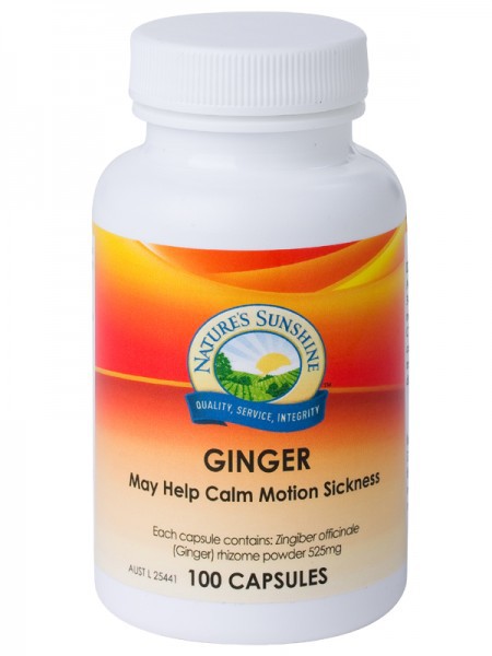 Nature's Sunshine Ginger 500mg 100 Capsules