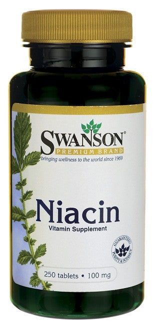 Swanson Premium Niacin (Vitamin B-3)100mg 250 Tablets