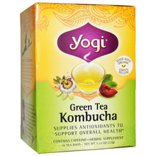 Load image into Gallery viewer, Yogi Tea Green Tea Kombucha 16 Tea Bags 1.12 oz (32g)